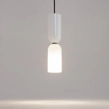 Pendant Lamp Modern Metal and Glass Accent in White with Elegant Shade Design – Memory | Maytoni
