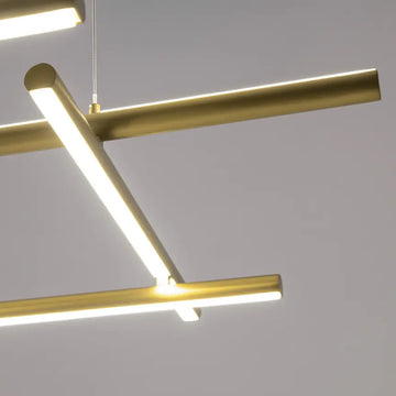 Metal Pendant Light in Satin Brass Finish Modern Design & Integrated LED – Radiance | Maytoni
