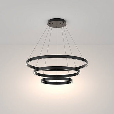 Pendelleuchte mit schwarzem Aluminium - Finish, 800 mm Durchmesser, integrierter LED 88 W, 5200 lm, 4000 K, höhenverstellbar – Rim | Maytoni - Esszett Luxury | Stilvolles Wohnen mit Charakter
