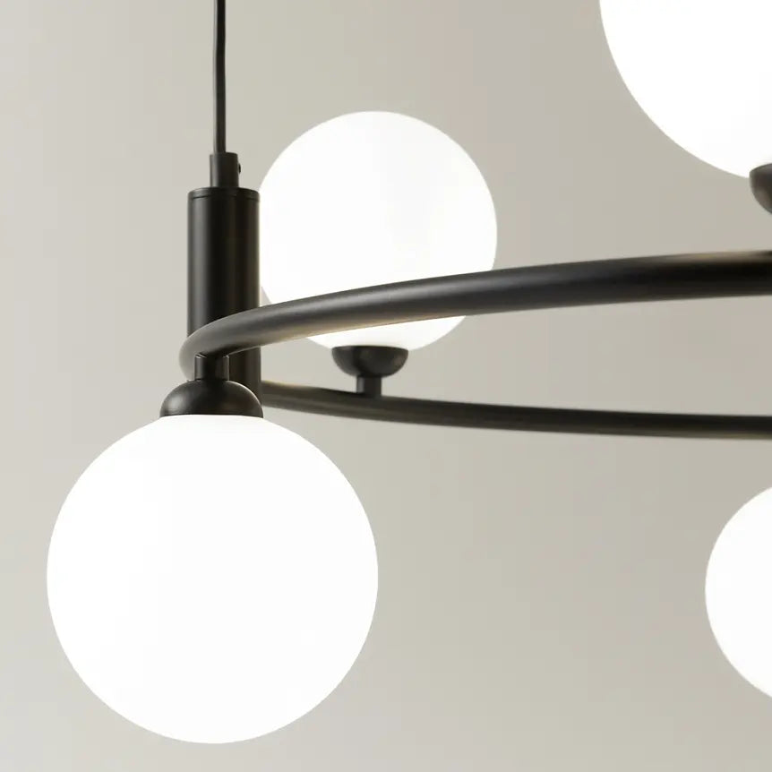 Pendant Light with Modern Ring Design, Black Metal Frame, and Acrylic Diffuser – Ring | Maytoni