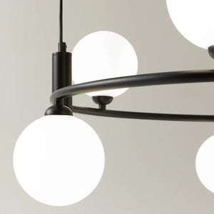 Pendant Light with Modern Ring Design, Black Metal Frame, and Acrylic Diffuser – Ring | Maytoni