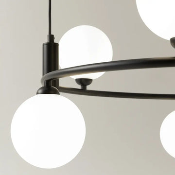 Pendant Light with Modern Ring Design, Black Metal Frame, and Acrylic Diffuser – Ring | Maytoni