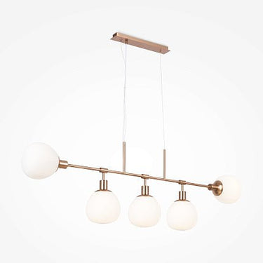 Pendelleuchte mit Mattglas - Kugeln und Gold - Finish im modernen Design – Erich | Maytoni - Esszett Luxury | Stilvolles Wohnen mit Charakter