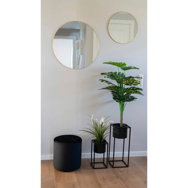 Flower Pot Set – Black Steel, Two Piece, Freestanding Design – Marla | House Nordic