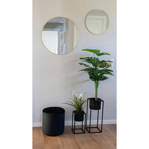 Blumentopf-Set – Schwarzer Stahl, Zweier-Set, Zwei unterschiedliche Höhen - Marla | House Nordic