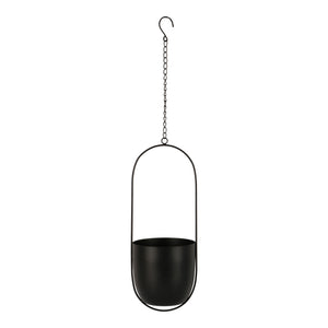 Hanging Flower Pot - Metal Design, Black Finish, Modern Shape - Celle | House Nordic