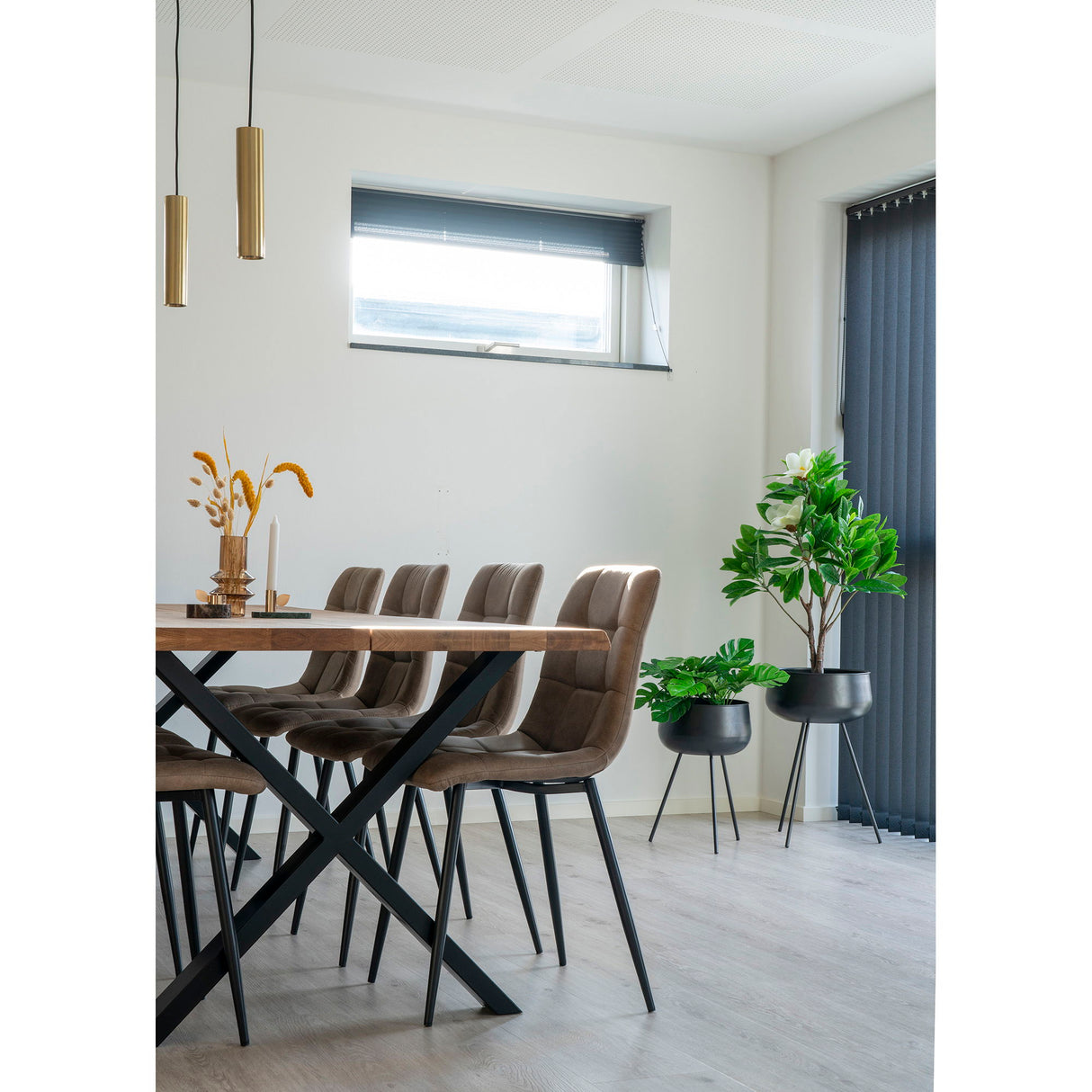 Blumentopf – Schwarzer Stahl, Zweier-Set, Höhenkombination - Ardola | House Nordic