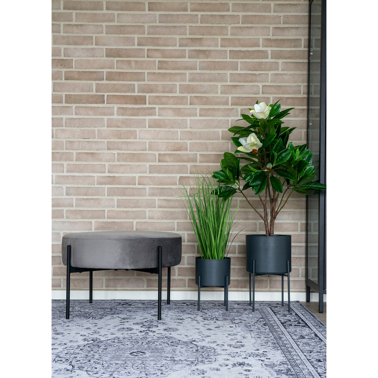 Blumentopf-Set – Grauer Stahl, Zwei Stück, Erhöhte Pflanzenelemente - Pavia | House Nordic