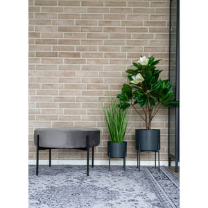 Blumentopf-Set – Grauer Stahl, Zwei Stück, Erhöhte Pflanzenelemente - Pavia | House Nordic