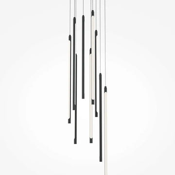Pendelleuchte – Schwarzes Aluminium, 46 W Leistung, Warmweiß, 353 cm Höhe - Light Stick | Maytoni