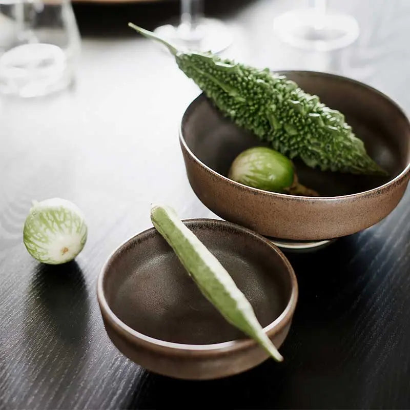 Dipschale – Reaktive Glasur, Erhöhter Fuß, Japanische Keramik - Ceto | Muubs