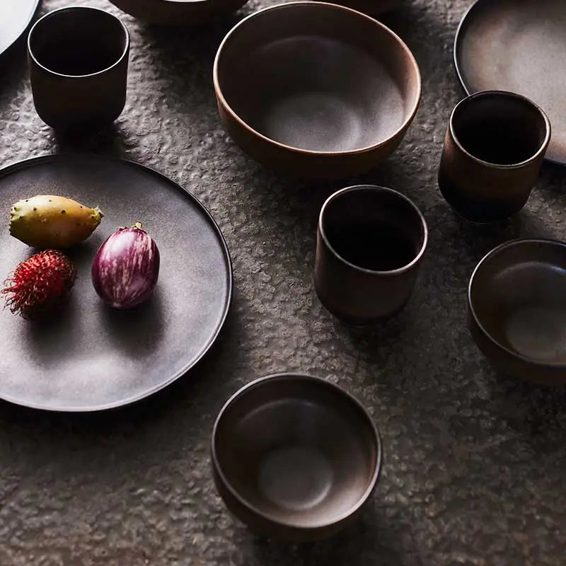 Dipschale – Reaktive Glasur, Erhöhter Fuß, Japanische Keramik - Ceto | Muubs