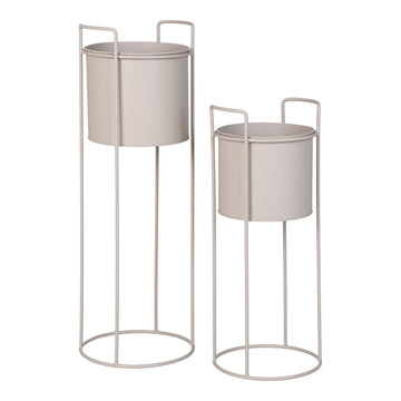 Blumentopf – Sand, Stahl, 2er-Set - Rabo | House Nordic