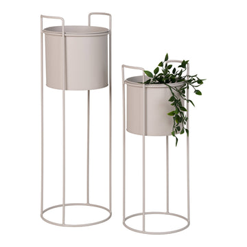 Blumentopf – Sand, Stahl, 2er-Set - Rabo | House Nordic