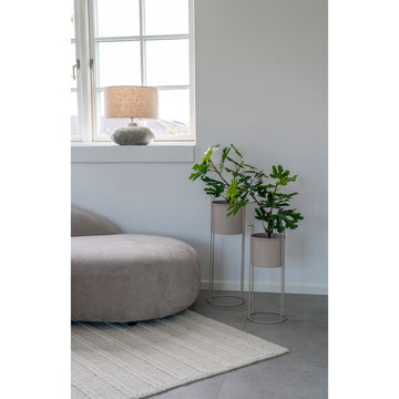 Blumentopf – Sand, Stahl, 2er-Set - Rabo | House Nordic