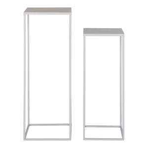 Blumenständer – Grauer Stahl, 2er-Set, 50/60 cm - Beja | House Nordic