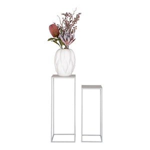 Blumenständer – Grauer Stahl, 2er-Set, 50/60 cm - Beja | House Nordic