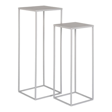 Flower Stand – Steel Material, Cool Grey, Two Sizes, Minimalist Design – Beja | House Nordic
