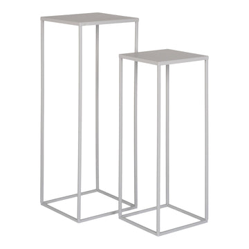 Flower Stand – Steel Material, Cool Grey, Two Sizes, Minimalist Design – Beja | House Nordic