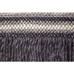 Rug - Hand-woven flat pile in natural tones with fringes, durable cotton backing, easy to care for - Natura 310 | Kayoom