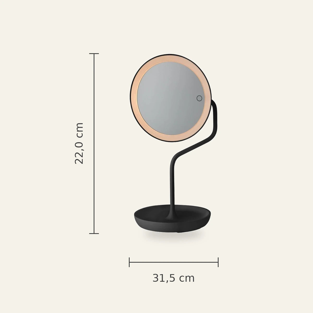Spiegel mit LED, Wiederaufladbar, 5-fache Vergrößerung, Dimmbar, Aluminium – Versailles | Villeroy & Boch
