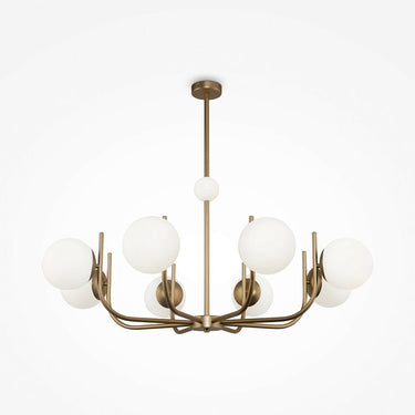Pendelleuchte mit 8 E14 - Fassungen und Messing - Finish im eleganten Design – Rendez - vous | Maytoni - Esszett Luxury | Stilvolles Wohnen mit Charakter