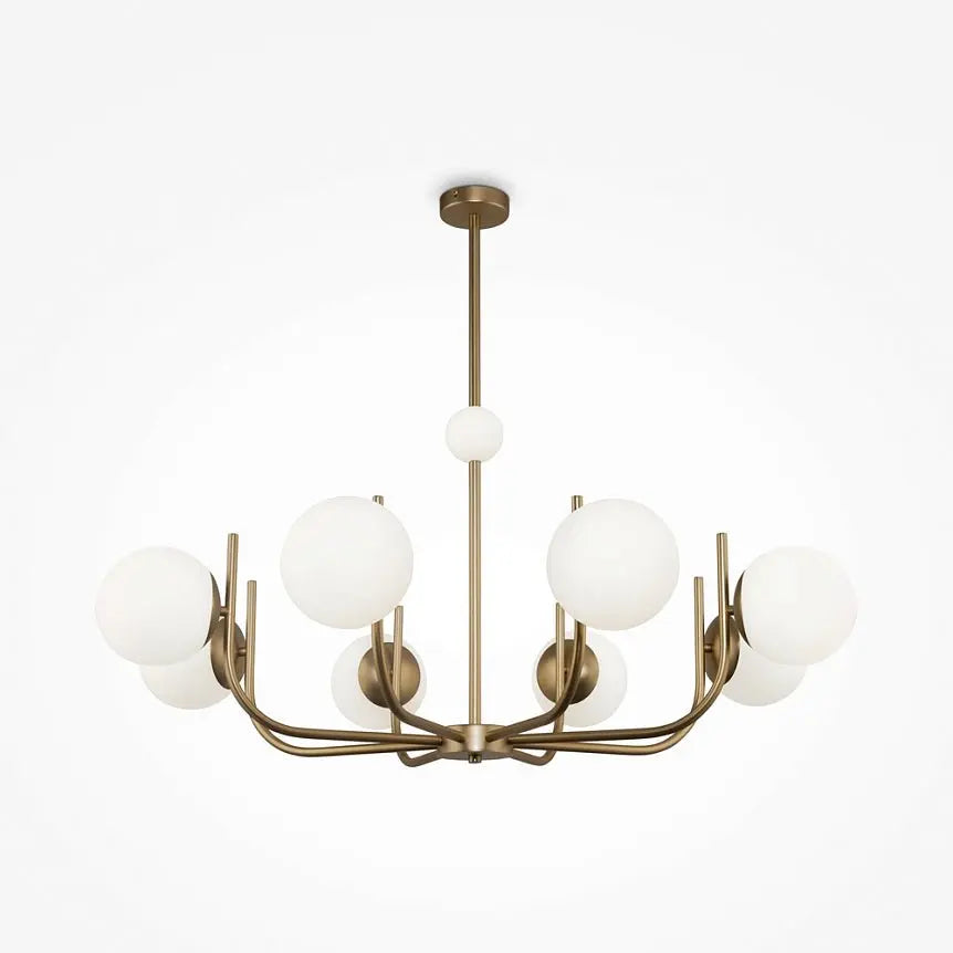 Pendant lamp with 8 E14 sockets and elegant brass finish – Rendez-vous | Maytoni