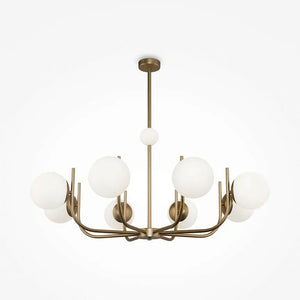 Pendant lamp with 8 E14 sockets and elegant brass finish – Rendez-vous | Maytoni
