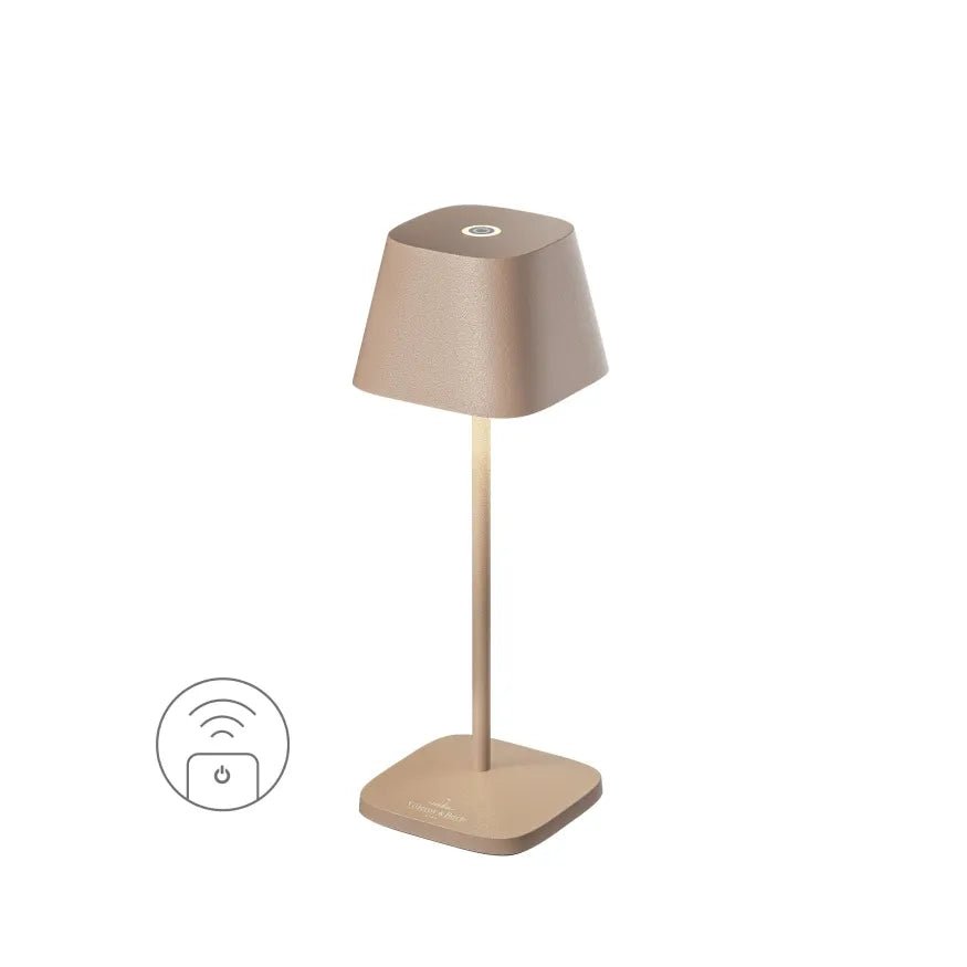 Table lamp touch dimmer, IP65 aluminum, charging station included - Napoli Micro RC | Villeroy & Boch
