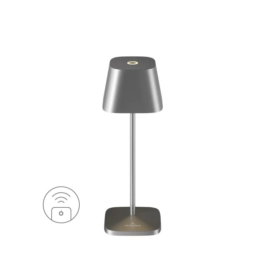Table lamp touch dimmer, IP65 aluminum, charging station included - Napoli Micro RC | Villeroy & Boch