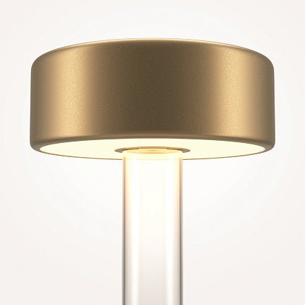 Batterielampe Glasfuß, goldener Kopf, Touch - Dimmer – Maytoni MOD229TL - L3G3K1 - Esszett Luxury | Stilvolles Wohnen mit Charakter