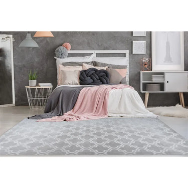 Teppich – Reliefmuster, Grau-Blau, Zweifarbige Optik, 120 x 170 cm - Monroe 125 | Kayoom