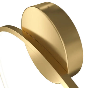 Wall Light Matte Black, Metal Frame with Brass Accents, 46W LED – Halo | Maytoni