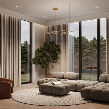 Metal Pendant Light in Satin Brass Finish Modern Design & Integrated LED – Radiance | Maytoni