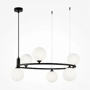 Pendant Light with Modern Ring Design, Black Metal Frame, and Acrylic Diffuser – Ring | Maytoni