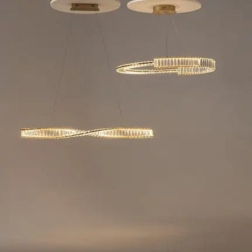 Pendelleuchte – Messingfarbenes Metall, 27 W Leistung, Warmweiß, 100 cm Länge - Krone | Maytoni