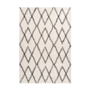 High-Pile Retro Diamond Pattern Rug, Suitable for Underfloor Heating – Orlando 325 | Kayoom