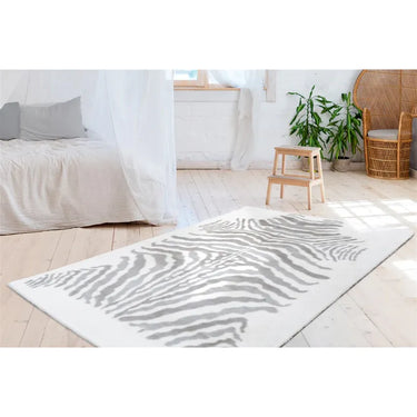 Teppich – Grau Weiß, Wildes Muster, Weicher Flor, 230 cm - Rabbit Animal 425 | Kayoom