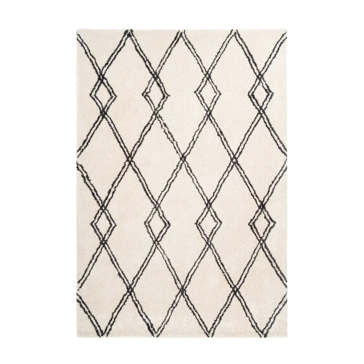 High Pile Diamond Structure Rug Suitable for Underfloor Heating – Orlando 125 | Kayoom