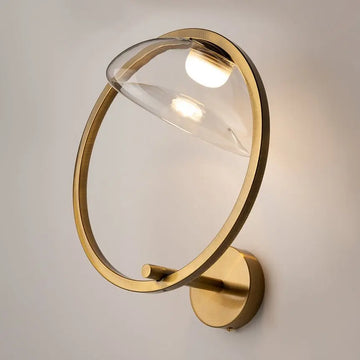 Wall light Brass, metal frame, clear glass, integrated 5 W LED 3000 K – Lunare | Maytoni