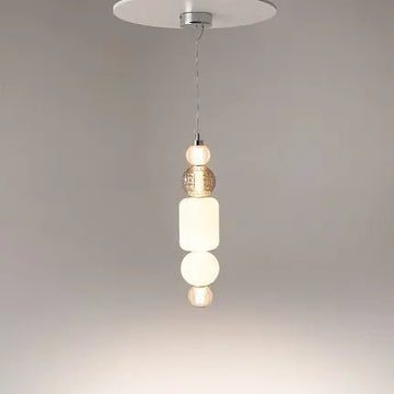 Pendant light with gold-colored metal base, transparent glass, and crystal accents in a luxurious design – Collar | Maytoni