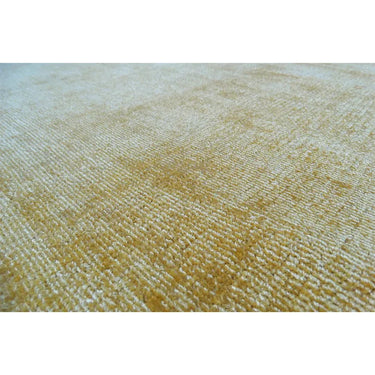 Teppich – Gelbe Töne, Retro Muster, Edler Viskoseflor, 170 cm - Luxury 110 | Kayoom