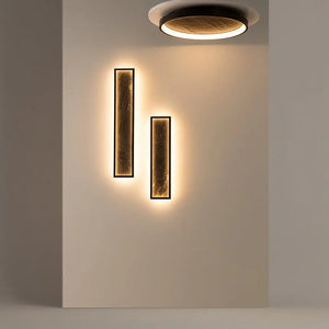 Black Wall Light, Metal Frame, Natural Stone Accent, Integrated 70W LED 3000K – Orign | Maytoni