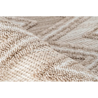 Teppich – Polyester Flor, Beige Farbgebung, Grafisches Muster, 160 x 230 cm - Sarai 225 | Kayoom
