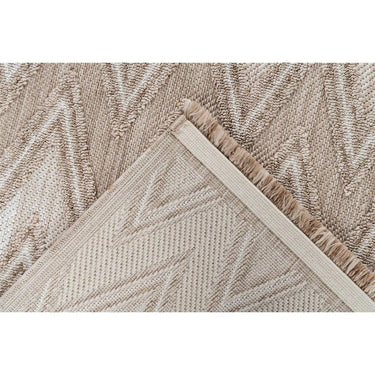 Teppich – Polyester Flor, Beige Farbgebung, Grafisches Muster, 160 x 230 cm - Sarai 225 | Kayoom