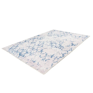 Teppich – Vintage Muster, Blaues Printdesign, Flachflor Design, 80 x 150 cm - Person 425 | Kayoom