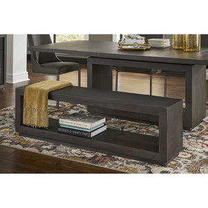 Sitzbank – Massives Akazienholz, Basaltgrauer Farbton, Modernes Design, Gebürstete Oberfläche – Oxford | Modus Furniture International