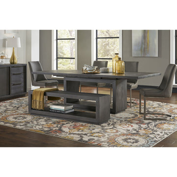 Bench – Solid Acacia Wood, Basalt Gray Stain, Modern Design, Brushed Finish – Oxford | Modus Furniture International