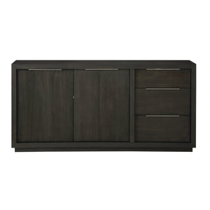 Sideboard – Akazienholz Material, Basaltgrau Finish, Drahtgebürstete Oberfläche - Oxford | Modus Furniture International