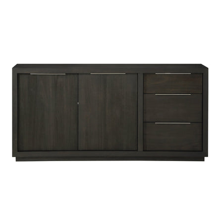 Sideboard - Massivholz-Akazie, Gehrungspaneele, Nickelbeschichtete Griffe – Oxford | Modus Furniture International image